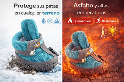 Calzado de protección térmica contra superficies calientes o frías.